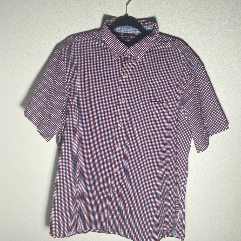 Cremieux Club 38 red/blue checkered button down men’s shirt size XL